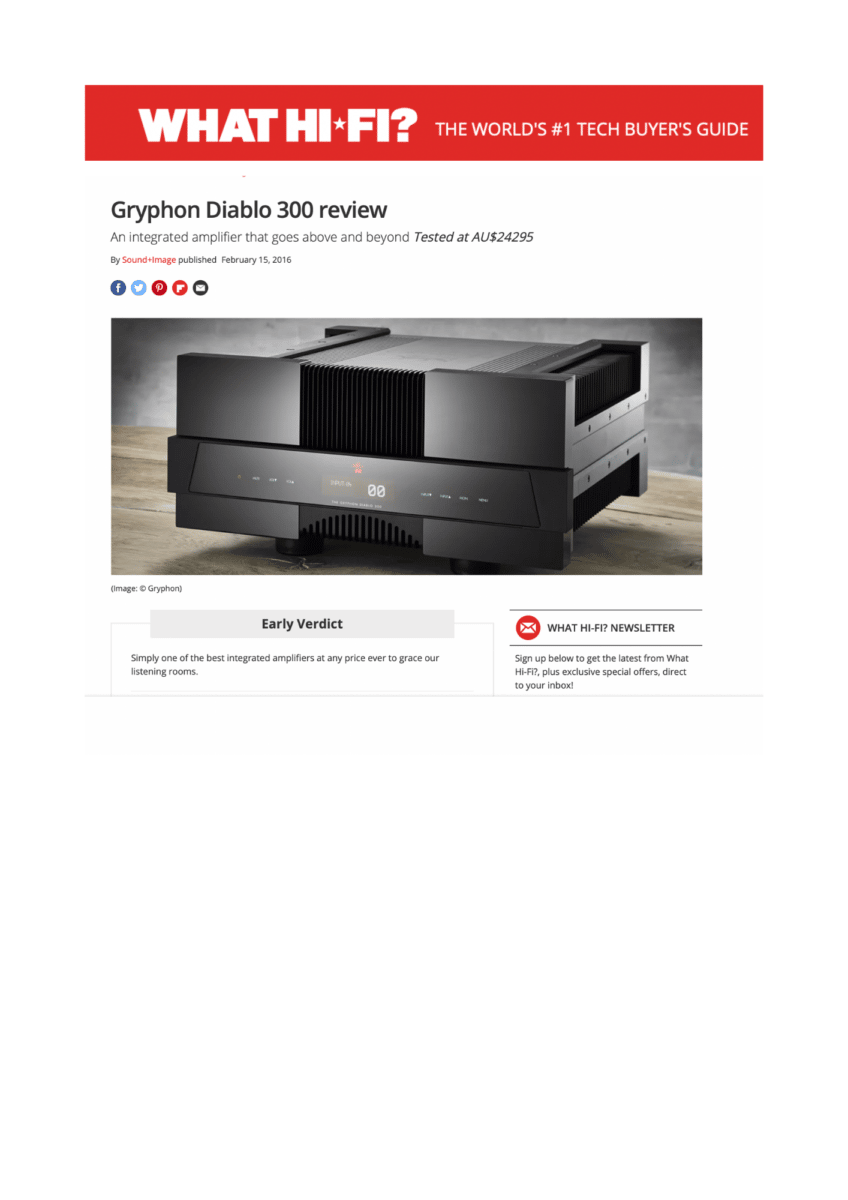 BE What Hifi Gryphon Diablo 300